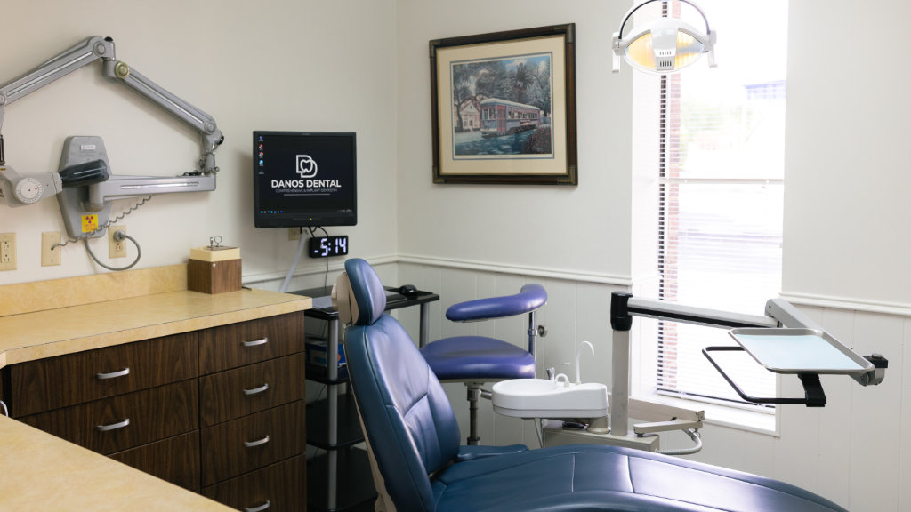 dental chair setup at Danos Dental in Murfreesboro, TN